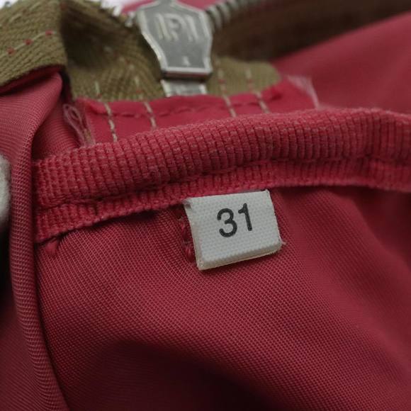 PRADA Boston Bag Nylon Pink Silver Auth 96025 - Picture 11 of 16